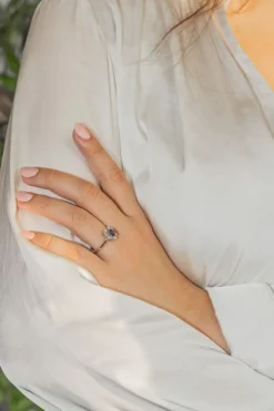 Bague Or blanc Saphir