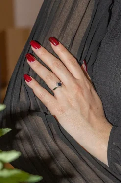 Bague Or blanc Saphir