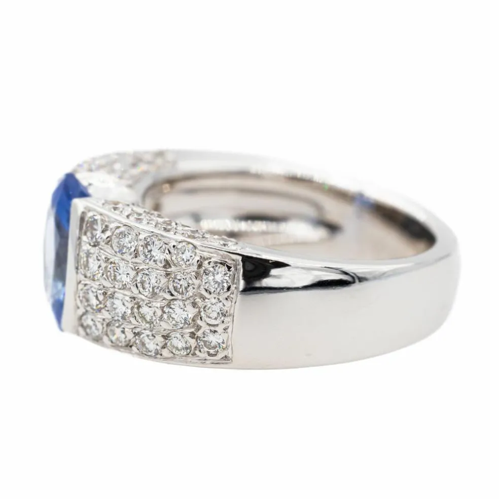 Bague Or blanc Saphir
