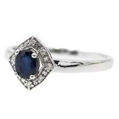 Bague Or blanc Saphir