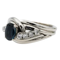 Bague Or blanc Saphir