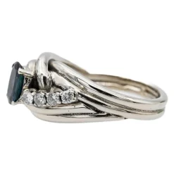 Bague Or blanc Saphir