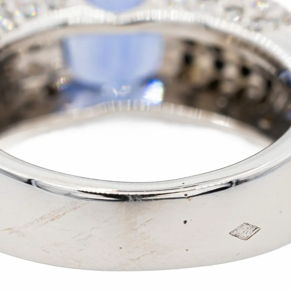 Bague Or blanc Saphir
