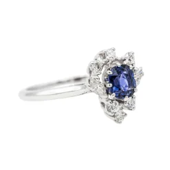Bague Or blanc Saphir