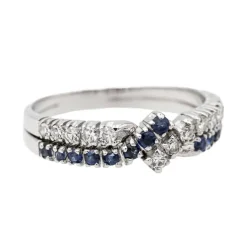 Bague Or blanc Saphir