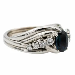 Bague Or blanc Saphir