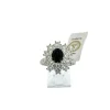 Bague or blanc saphir 1.30ct et diamants certificat IGI