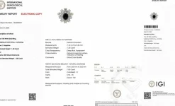 Bague or blanc saphir 1.30ct et diamants certificat IGI