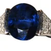 Bague Or blanc Saphir Diamants