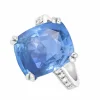Bague Or blanc Saphir Diamants