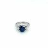Bague Or Blanc Saphir Diamants