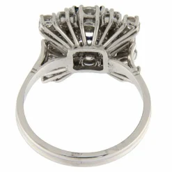 Bague Or blanc Saphir Diamants