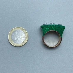 Bague or blanc, saphir, diamants