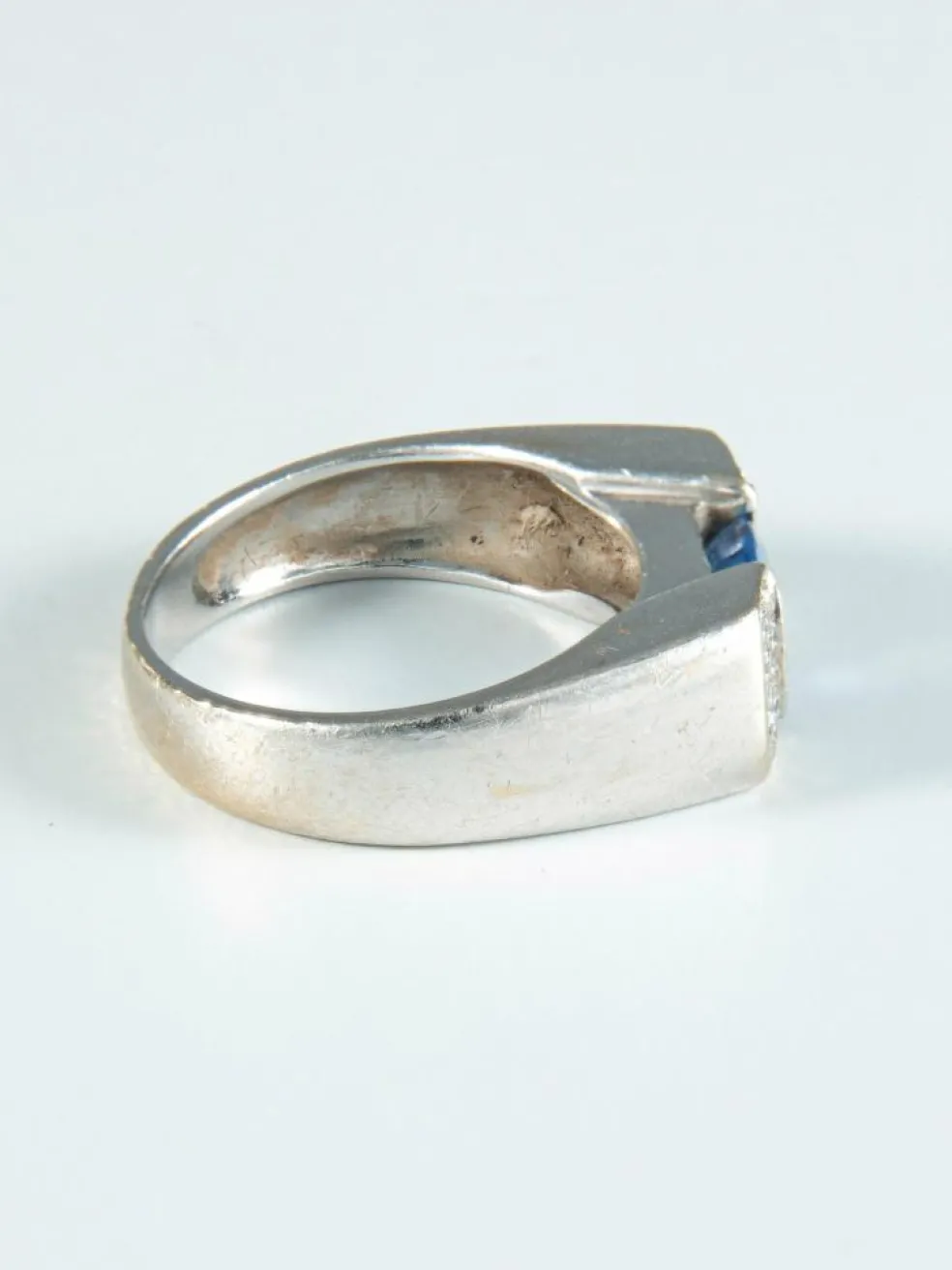 Bague or blanc Saphir et Diamants