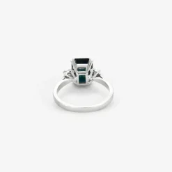 Bague or blanc saphir et diamants