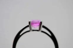 Bague Or Blanc Saphir Rose