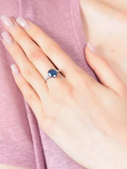 Bague Or Blanc Saphir Thaïlande Diamants