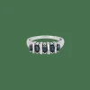 Bague or blanc saphirs