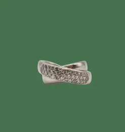 Bague or blanc sertie de diamants
