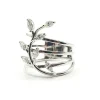 Bague or blanc sertie de diamants naturels