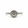 Bague or blanc sertie de diamants