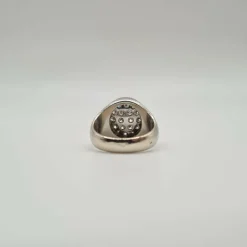 Bague or blanc sertie de diamants
