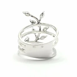Bague or blanc sertie de diamants naturels