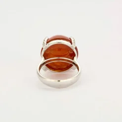 Bague or blanc spessartite