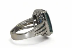 Bague Or blanc Tanzanite Diamants