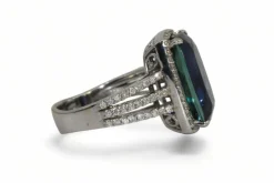 Bague Or blanc Tanzanite Diamants