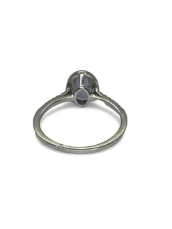 Bague or blanc Tanzanites et Diamants