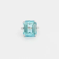 Bague or blanc Topaze