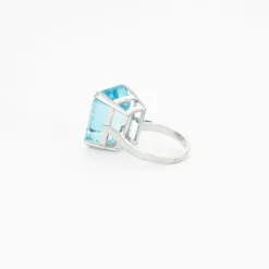 Bague or blanc Topaze