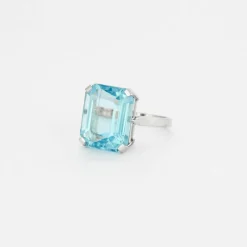 Bague or blanc Topaze