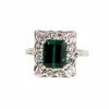 Bague Or blanc Tourmaline Diamants