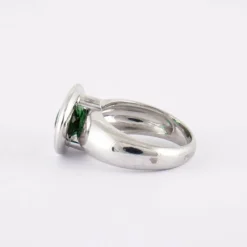 Bague or blanc, tourmaline