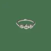 Bague or blanc trilogie diamants
