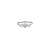 Bague or blanc trilogie diamants