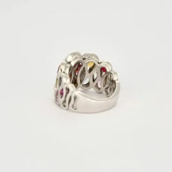 Bague or blanc TUTTI FRUTTI