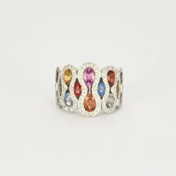 Bague or blanc TUTTI FRUTTI