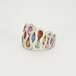 Bague or blanc TUTTI FRUTTI
