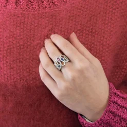 Bague or blanc TUTTI FRUTTI