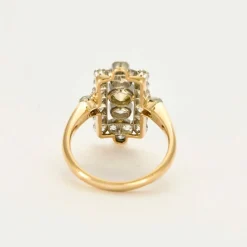 Bague or deux tons et diamants