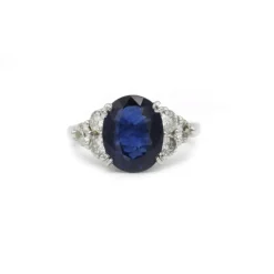 Bague or diamants & saphir