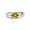 Bague or diamants citrine