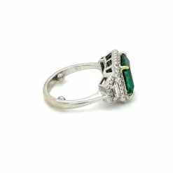 Bague Or Diamants Emeraude