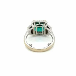 Bague Or Diamants Emeraude
