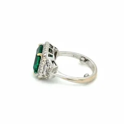 Bague Or Diamants Emeraude