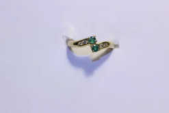 Bague Or Diamants et Emeraudes
