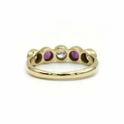 Bague or, diamants et rubis